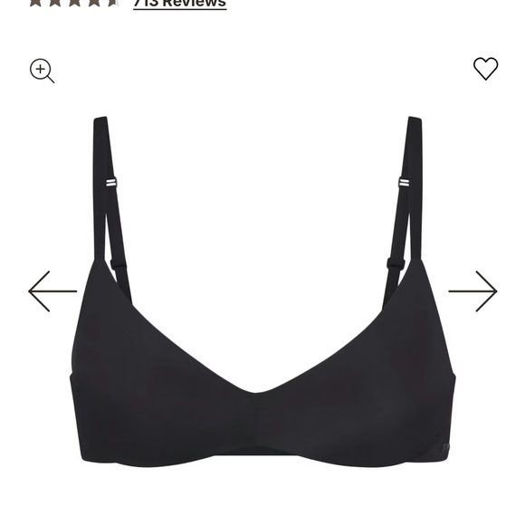 NWT 32D Skims wireless form push up plunge bra, onyx - Picture 7 of 7